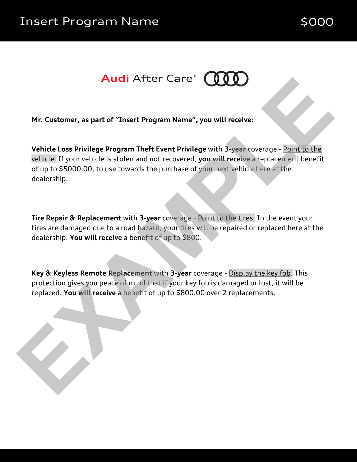 Audi Sales Floor Deskblotters