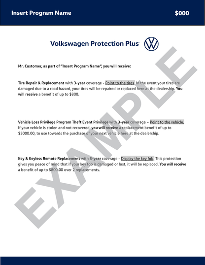 Volkswagen Sales Floor Deskblotters