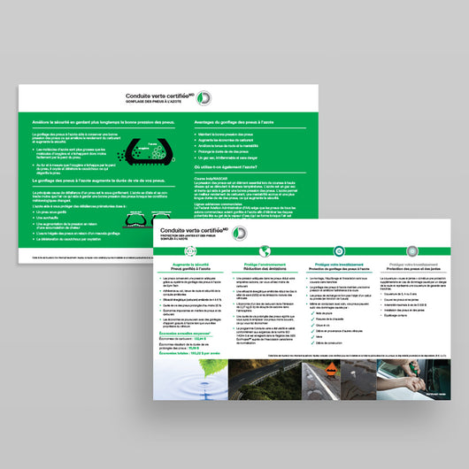 Ride Green Certified<sup>MD</sup> with Nitrogen Tire Inflation & Rim Protection Deskblotter (French)